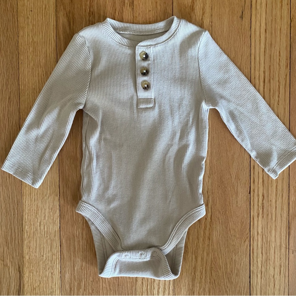 Ribbed Henley Onesie